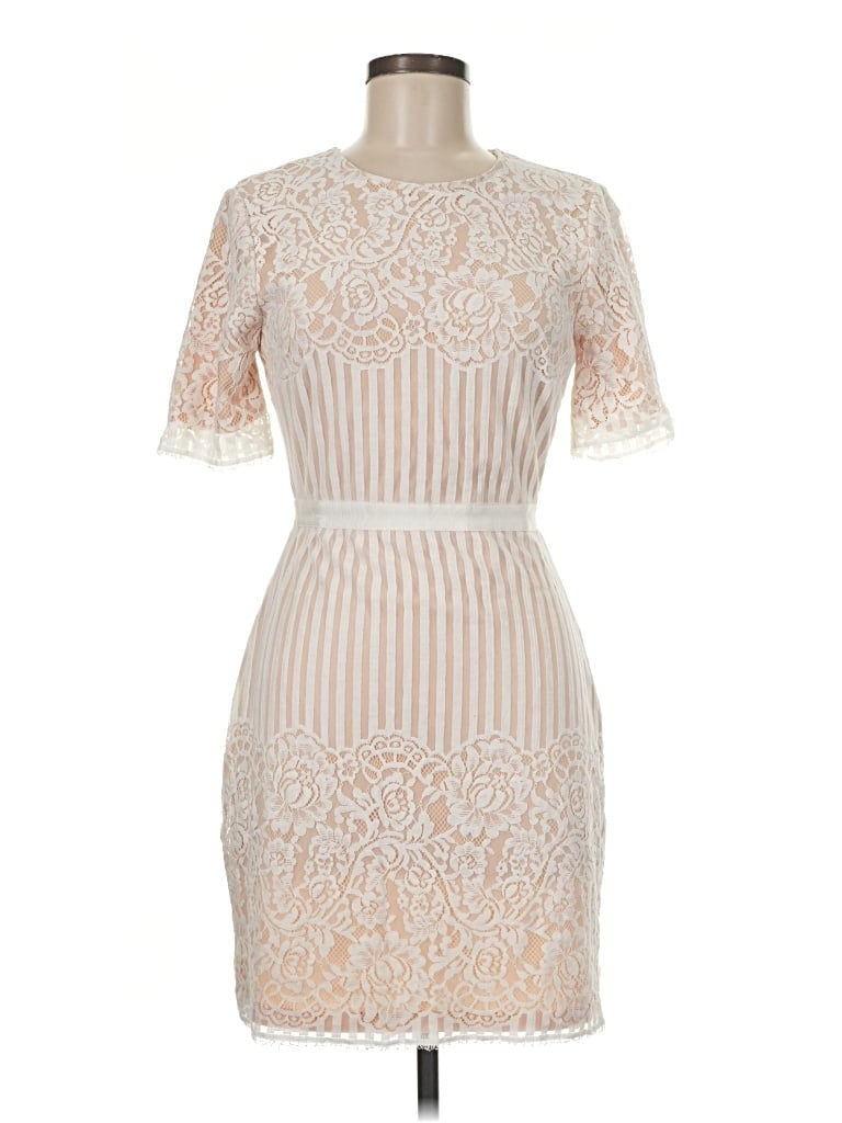 Pre-owned Just Me Cocktail Dress In Ivory