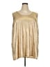 Roaman's Metallic Gold Sleeveless Blouse Size 26 (2X) - photo 1