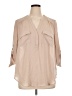 Torrid 100% Polyester Tan 3/4 Sleeve Blouse Size 1X Plus (1) - photo 1