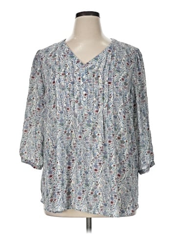 Rose + Olive 3/4 Sleeve Blouse (view 1)