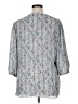 Rose + Olive 100% Polyester Blue 3/4 Sleeve Blouse Size 1X - photo 2