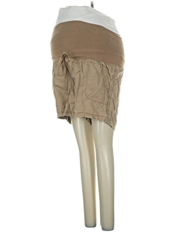 Isabel Maternity Khaki Shorts (view 1)