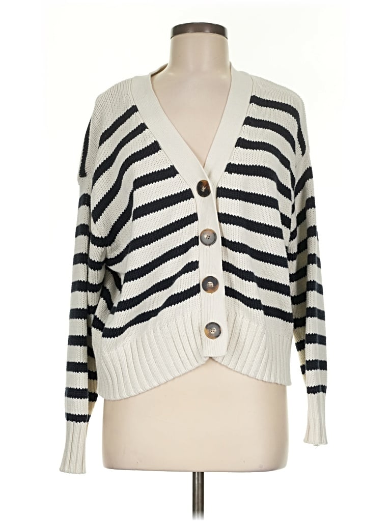 Pre-owned Thread & Supply Cardigan Sweater In Ivory