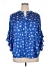 Vince Camuto 100% Polyester Blue 3/4 Sleeve Blouse Size XL - photo 1