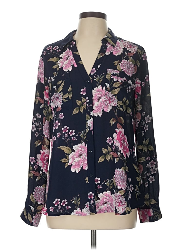 Pre-owned Candies Candie's Long Sleeve Blouse In Black