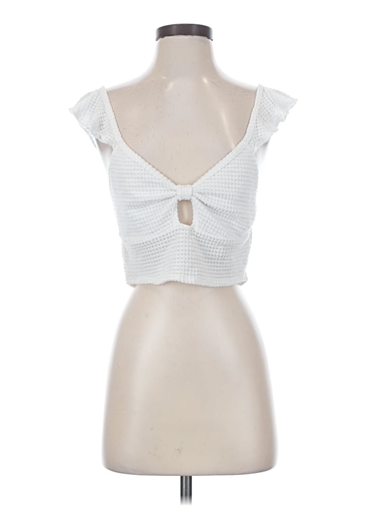 Pre-owned Papaya Sleeveless Top White Sweetheart Neckline Tops