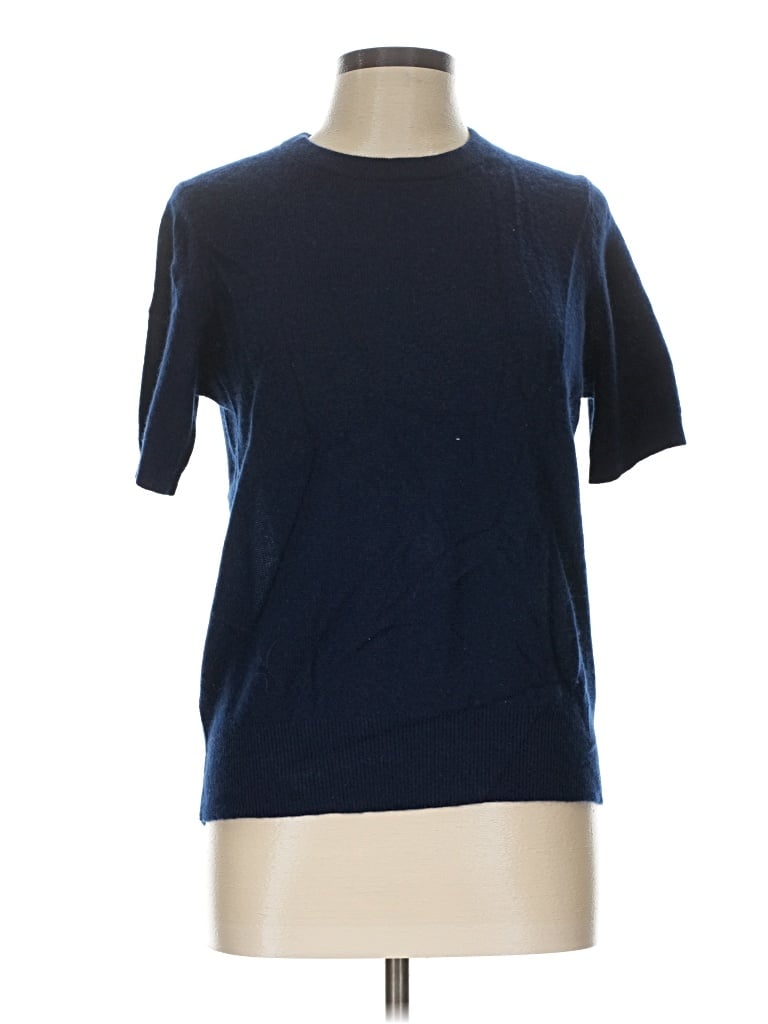 Pre-owned Nordstrom Cashmere Pullover Sweater In Blue