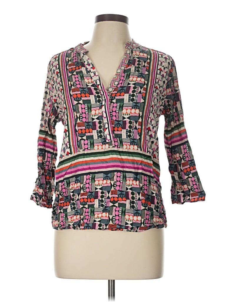 Pre-owned Vilagallo 3/4 Sleeve Blouse In Pink