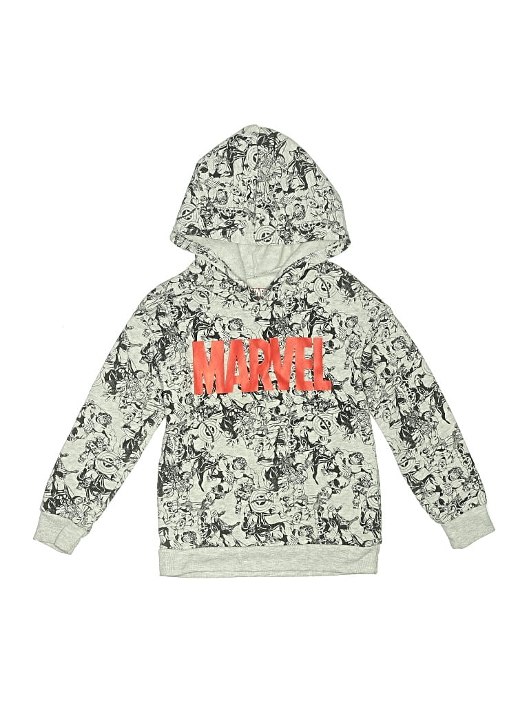 Pre-owned Marvel Kids' Pullover Hoodie In Silver