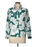 Unbranded Floral Teal Long Sleeve Blouse Size L - photo 1