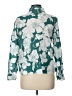 Unbranded Floral Teal Long Sleeve Blouse Size L - photo 2