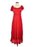 Francesca's 100% Polyester Red Casual Dress Size M - photo 1