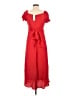Francesca's 100% Polyester Red Casual Dress Size M - photo 2