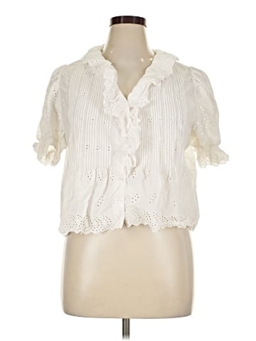 Ultra Pink Short Sleeve Blouse (view 1)