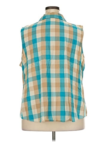 Fashion Bug Sleeveless Button-Down Shirt (view 2)
