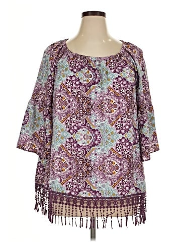 Charming Charlie 3/4 Sleeve Blouse (view 1)