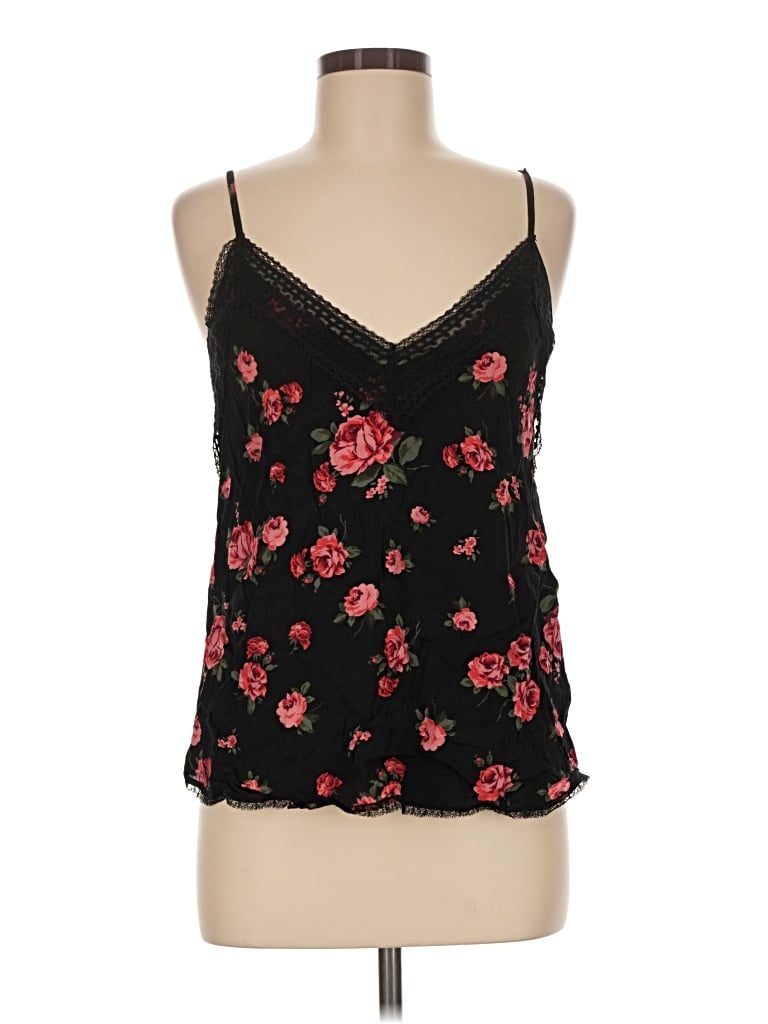 Pre-owned Stradivarius Sleeveless Top Black Sweetheart Neckline Tops