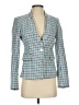 Veronica Beard Checkered-gingham Teal Blazer Size 0 - photo 1