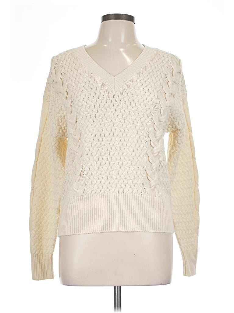 Pre-owned Derek Heart Pullover Sweater In Ivory