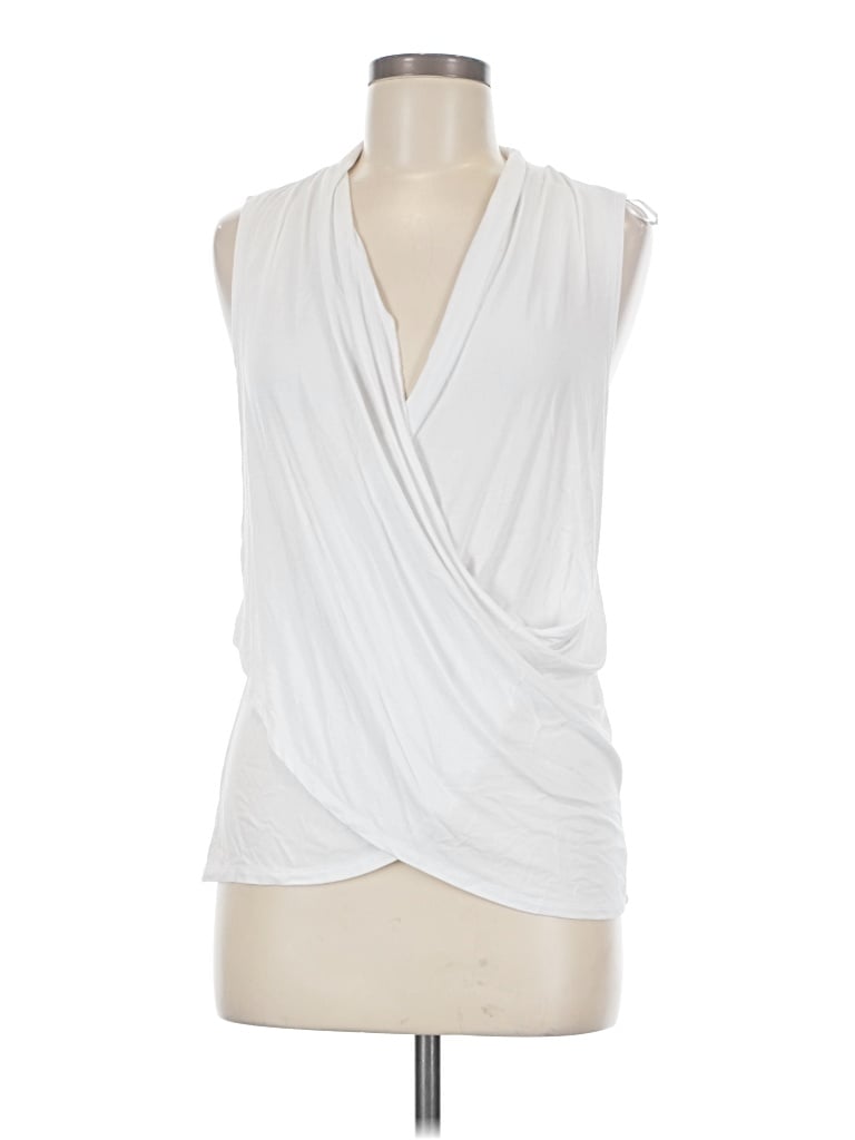 Pre-owned 1.state Sleeveless Blouse In White
