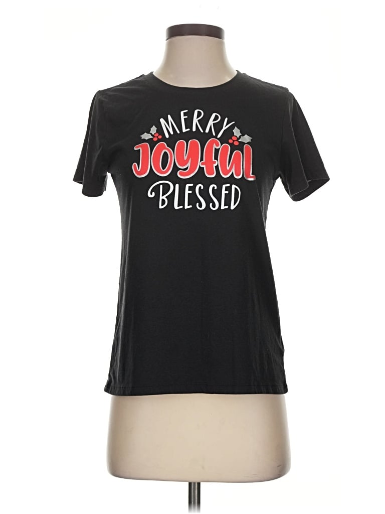 Pre-owned Holiday Time Short Sleeve T-shirt In Black