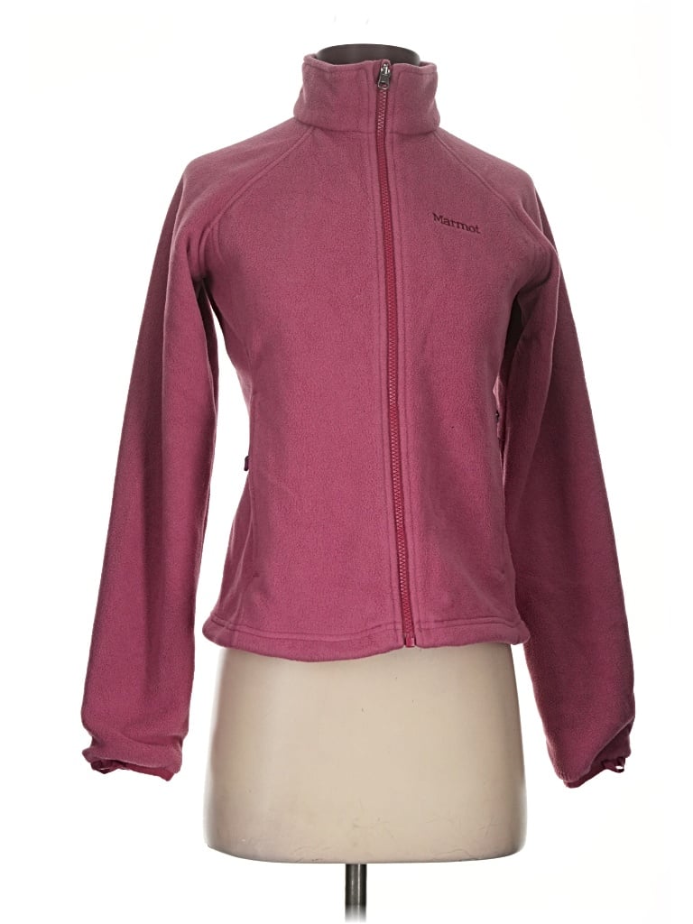 Pre-owned Marmot Fleece Jacket In Burgundy