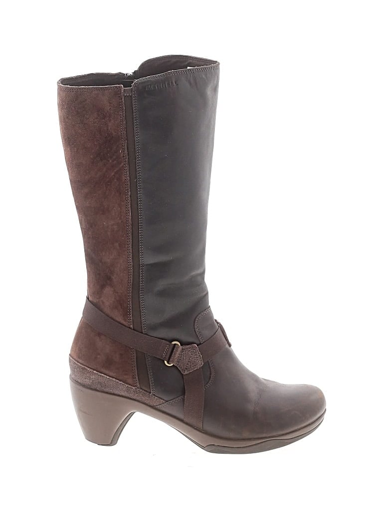Pre-owned Merrell Boots In Brown