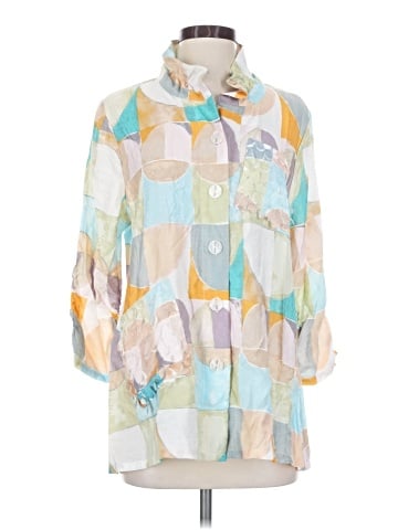 Cubism 3/4 Sleeve Button-Down Shirt (view 1)