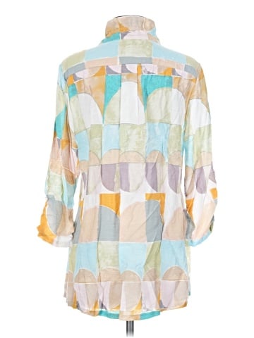 Cubism 3/4 Sleeve Button-Down Shirt (view 2)