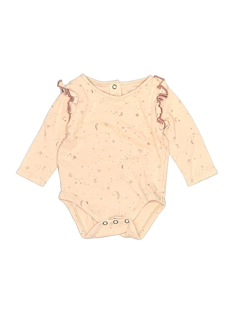 Pre-owned Pehr Babies' Long Sleeve Onesie In Gold
