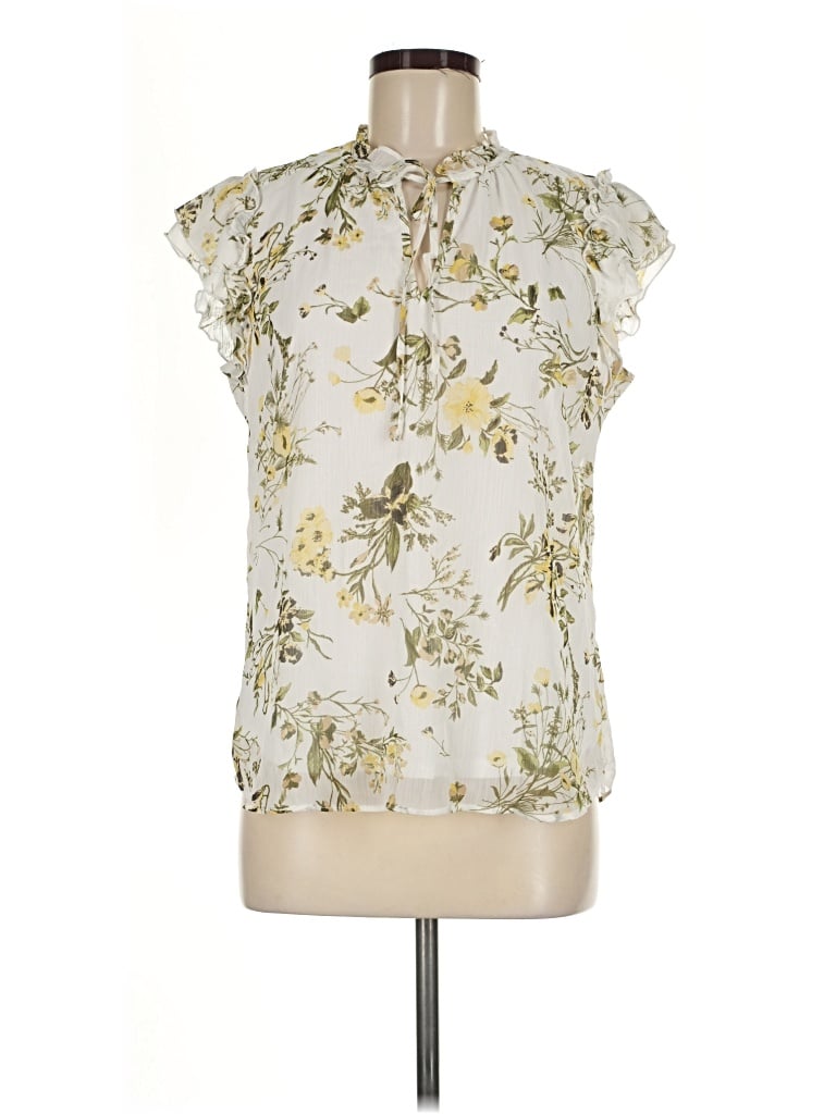 Pre-owned Tamara H. Sleeveless Blouse In Ivory