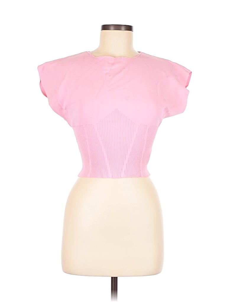 Pre-owned Endless Rose Short Sleeve Top Pink Sweetheart Neckline Tops