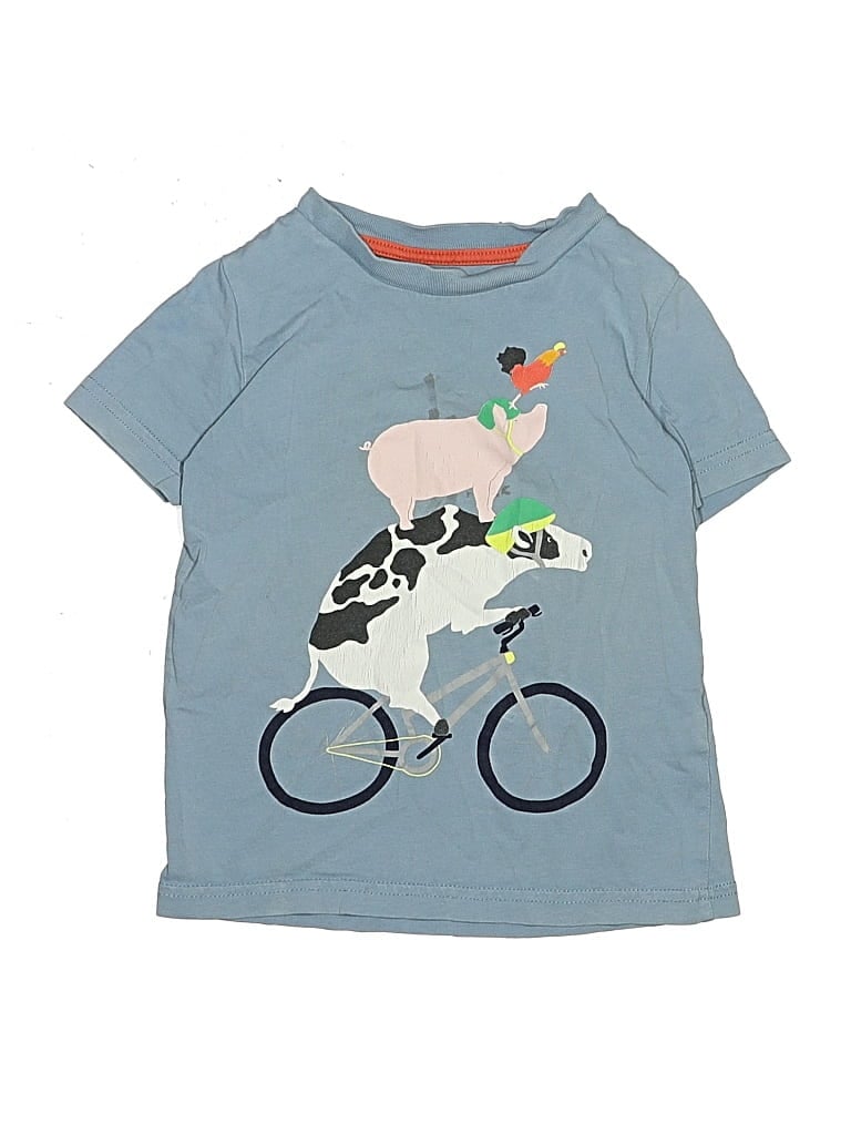 Pre-owned Mini Boden Kids' Short Sleeve T-shirt In Blue