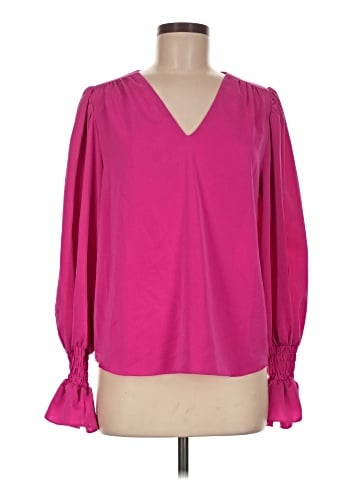 Aqua Long Sleeve Blouse (view 1)