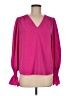 Aqua 100% Polyester Pink Long Sleeve Blouse Size M - photo 1