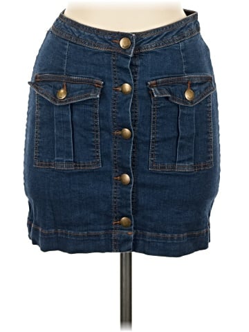 Mind Code Denim Skirt (view 1)