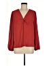 Ninety 100% Polyester Red Long Sleeve Blouse Size M - photo 1