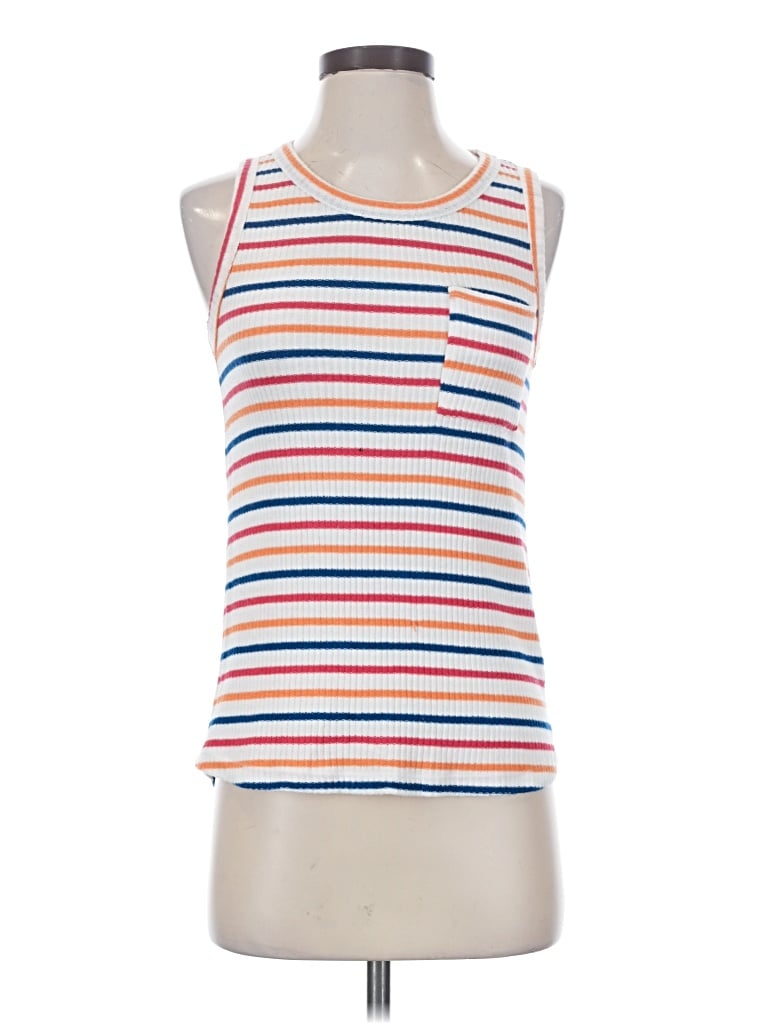 Pre-owned Staccato Tank Top White Halter Neckline Tops