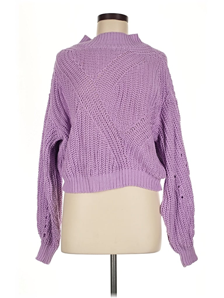 Pre-owned Bp. Turtleneck Sweater In Purple