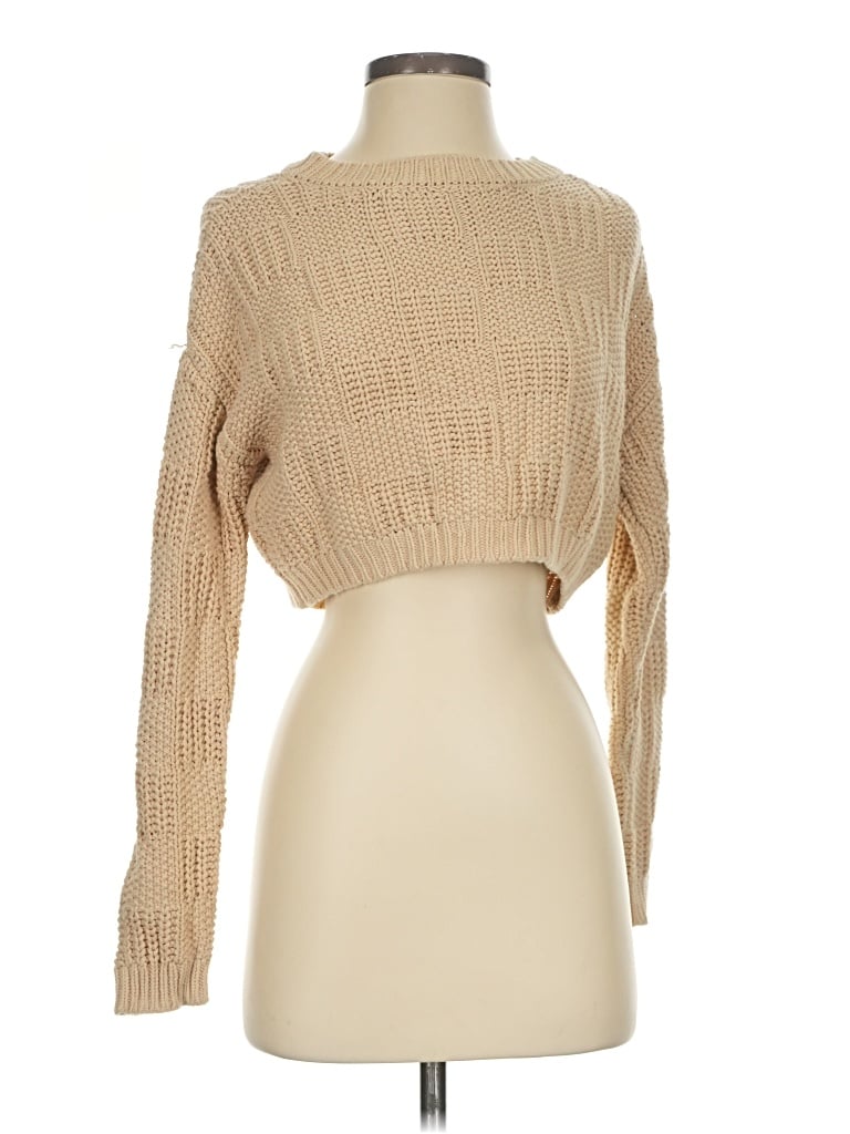 Pre-owned Willow & Wind Turtleneck Sweater In Tan