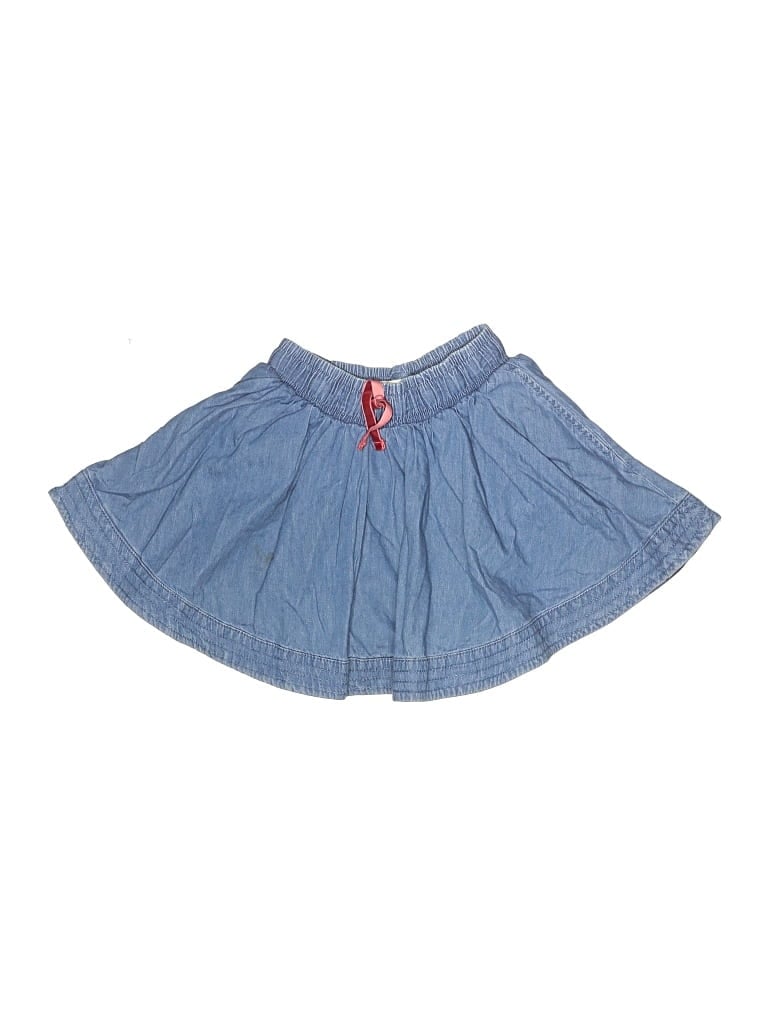 Pre-owned Mini Boden Kids' Denim Skirt In Blue