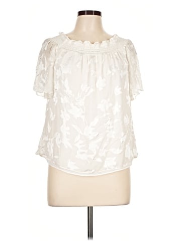 White House Black Market Short Sleeve Blouse (view 1)
