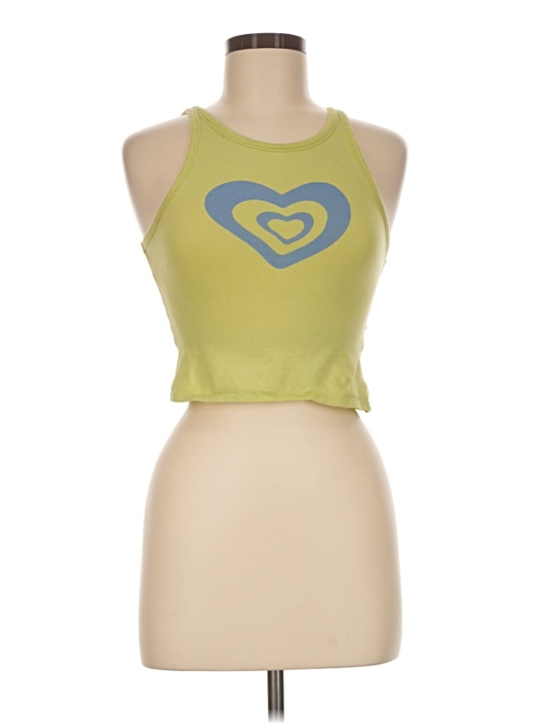 Pre-owned Motel Tank Top Yellow Halter Neckline Tops