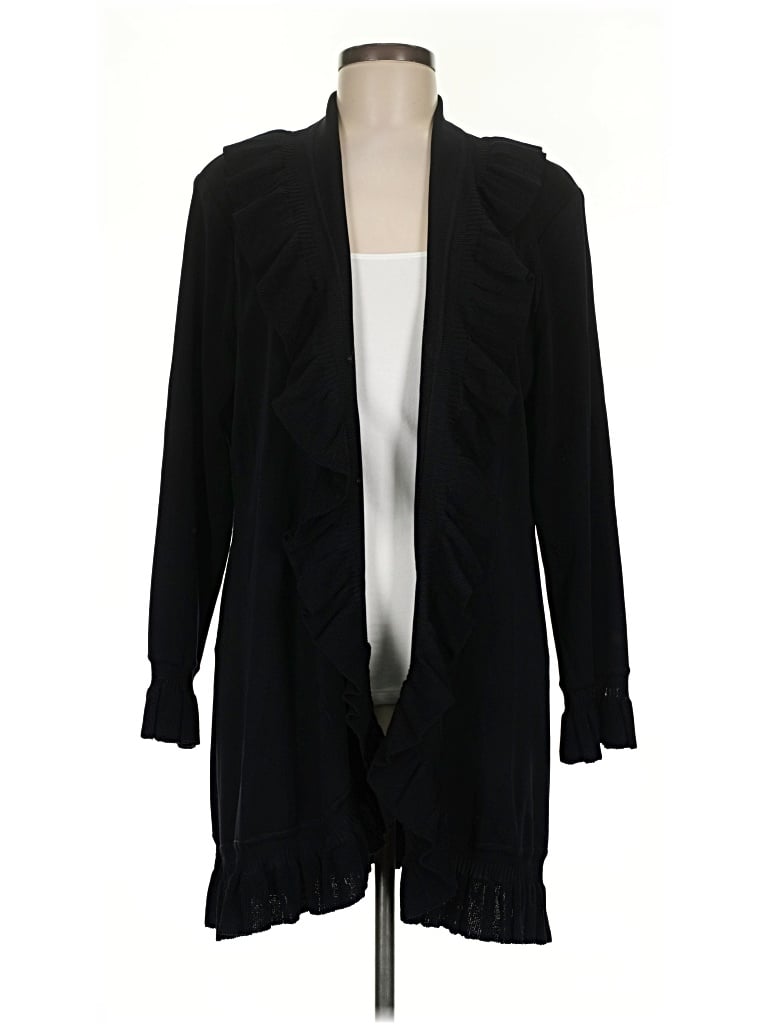 Pre-owned Misook Cardigan Sweater In Black