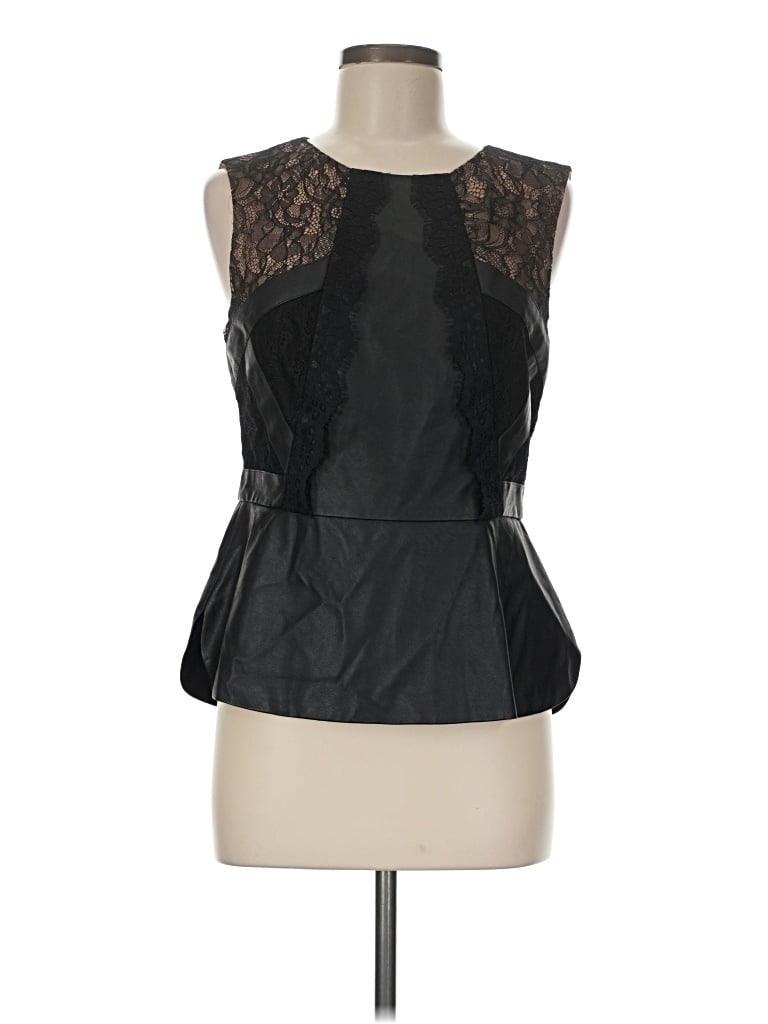 Pre-owned Bcbgmaxazria Sleeveless Blouse In Black