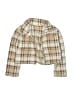 Shein 100% Polyester Plaid Ivory Coat Size 7 - photo 1