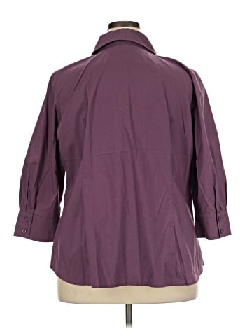 Worthington 3/4 Sleeve Button-Down Shirt (view 2)