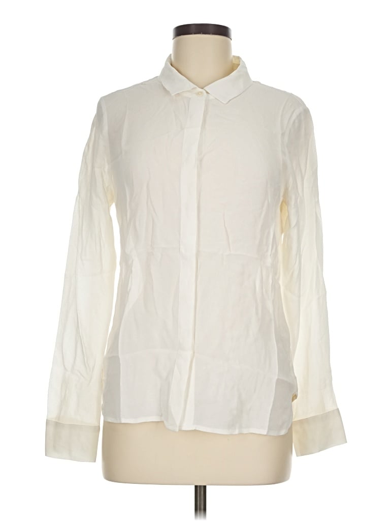 Pre-owned Reformation Long Sleeve Blouse In Ivory