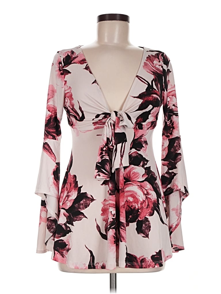 Pre-owned Venus Long Sleeve Blouse In Pink