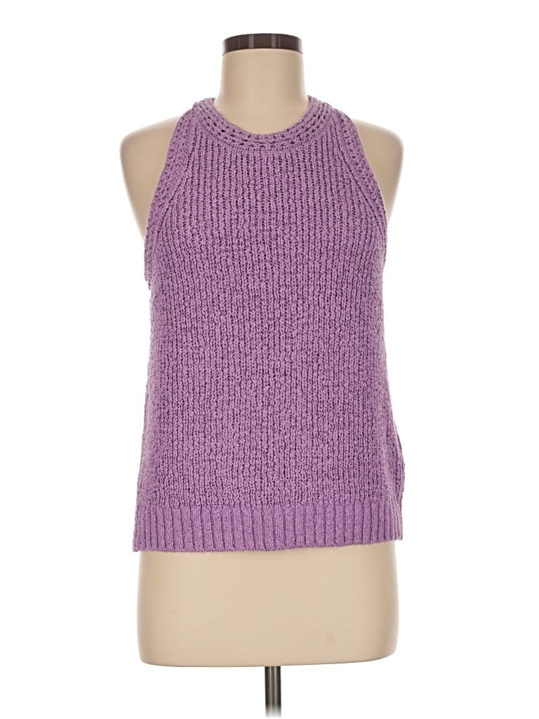 Pre-owned Jcrew Sweater Vest In Purple